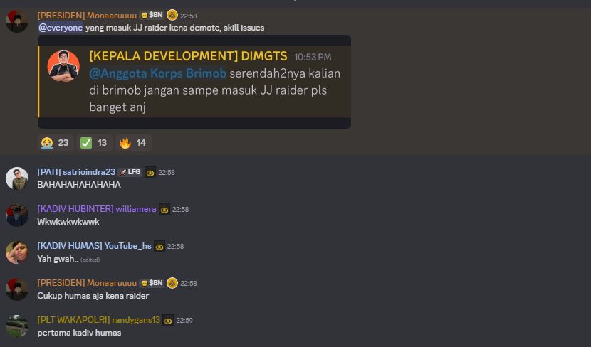 Geger di Server Polri Roblox; Presiden Ancam Turunkan Pangkat yang Masuk Video Raider