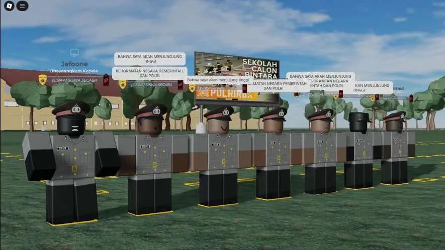 Delapan siswa SECABA 23 Letting XI dilantik di SPN POLDA JATIM Roblox, Bripka Betasalsabila8 pimpin upacara