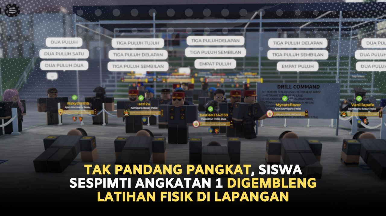 Tak Pandang Pangkat, Siswa SESPIMTI Angkatan 1 Digembleng Latihan Fisik di Lapangan