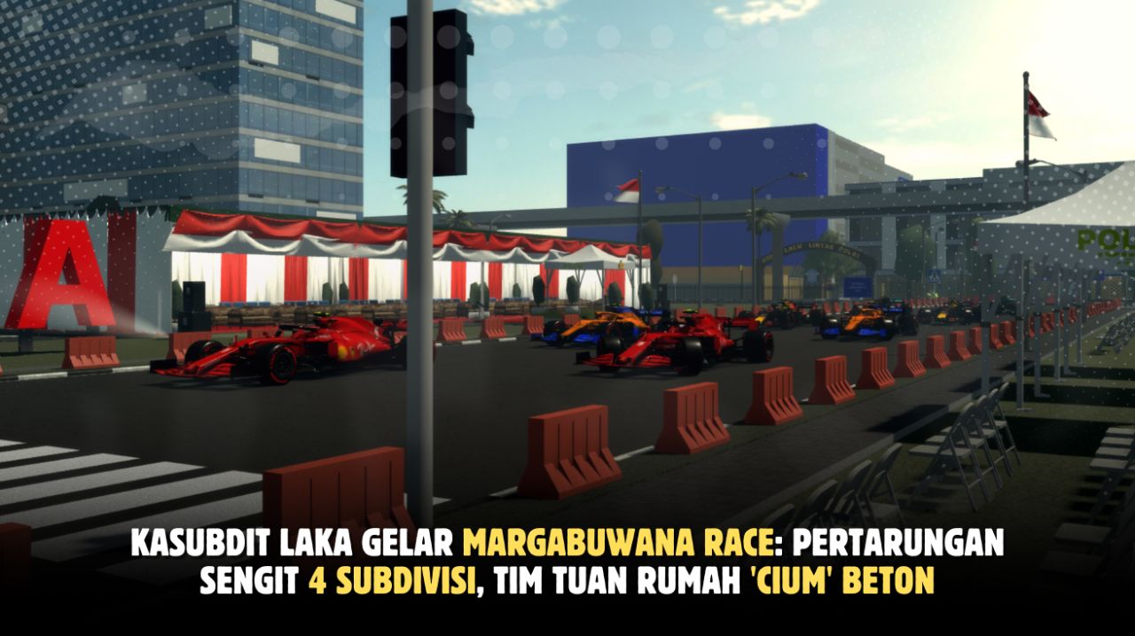 Kasubdit Laka Gelar Margabuwana Race: Pertarungan Sengit 4 Subdivisi, Tim Tuan Rumah 'Cium' Beton