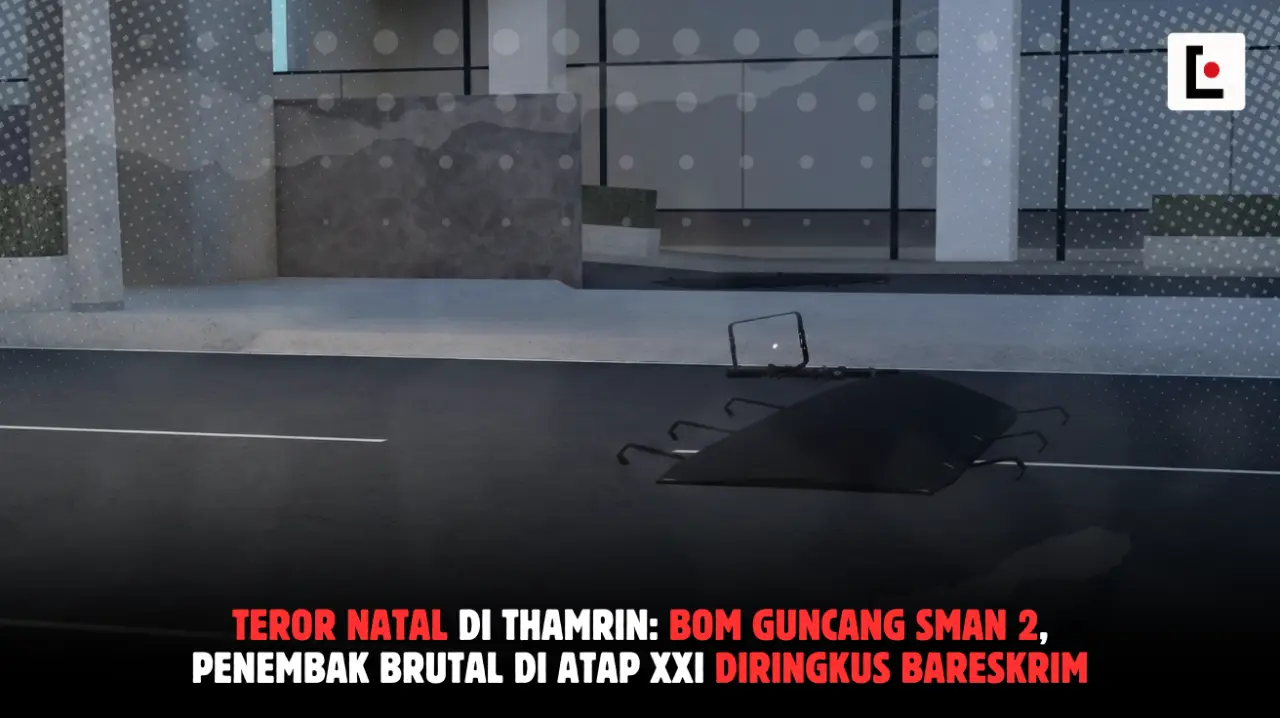 Teror Natal di Thamrin: Bom Guncang SMAN 2, Penembak Brutal di Atap XXI Diringkus Bareskrim