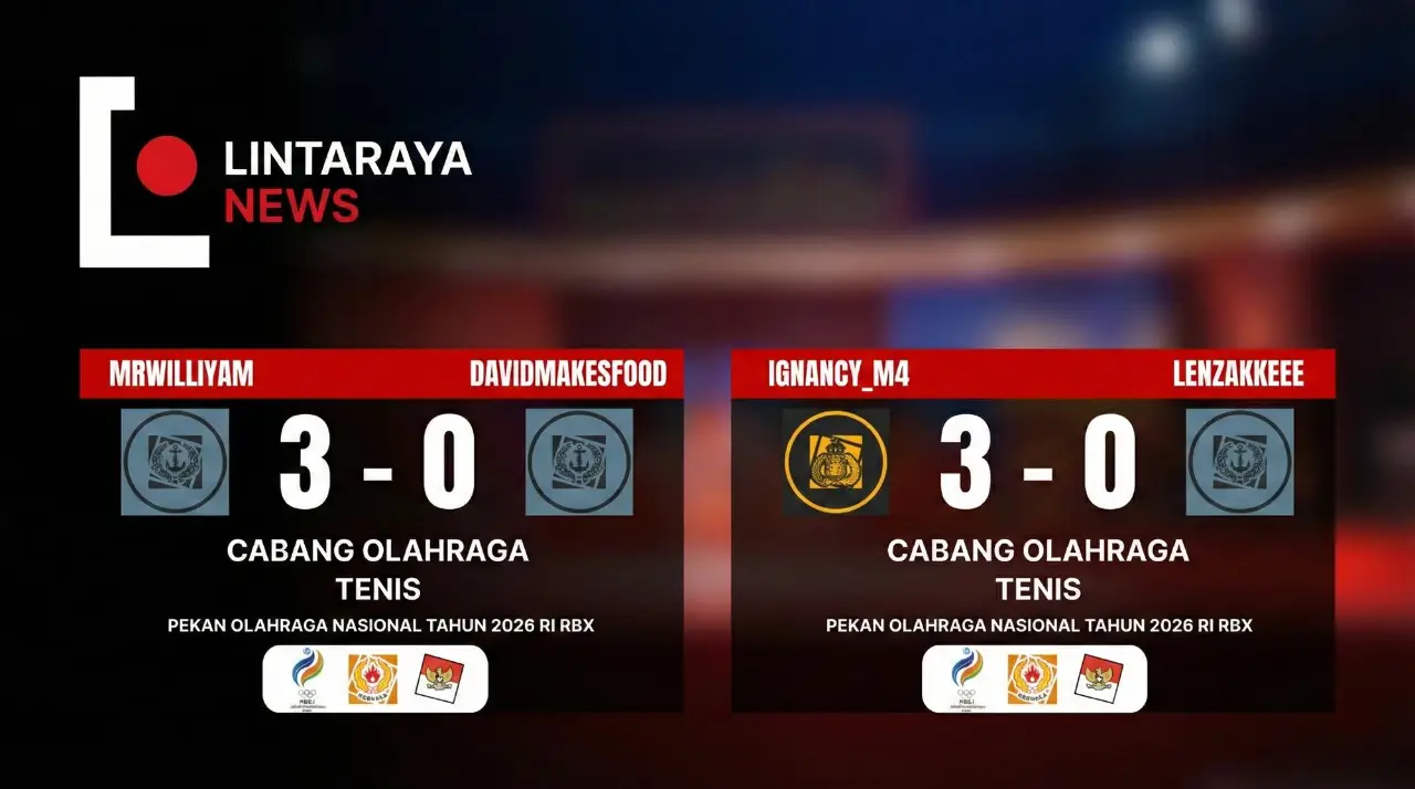 PON I 2026: Pesta Skor Telak di Arena Tenis, Ignancy (Polri) & MrWilliyam (AL) Sapu Bersih Lawan