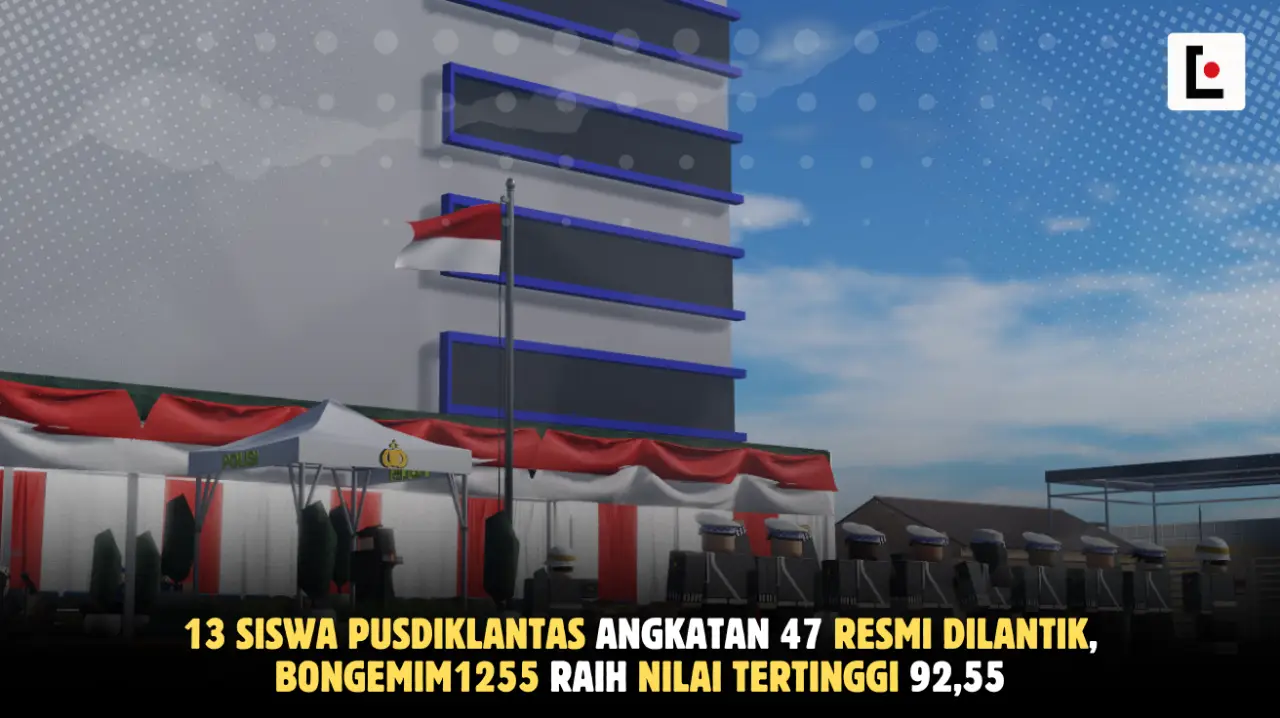 13 Siswa Pusdiklantas Angkatan 47 Resmi Dilantik, bongemim1255 Raih Nilai Tertinggi 92,55