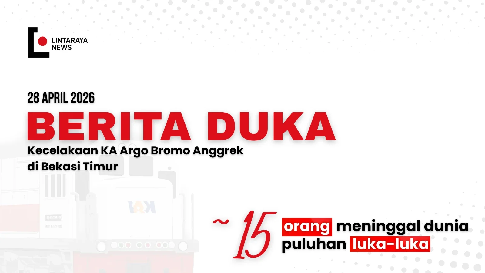 Argo Bromo Anggrek Hantam KRL di Bekasi Timur, 15 Tewas Seluruhnya Perempuan, Bermula dari Taksi yang Melintang di Rel