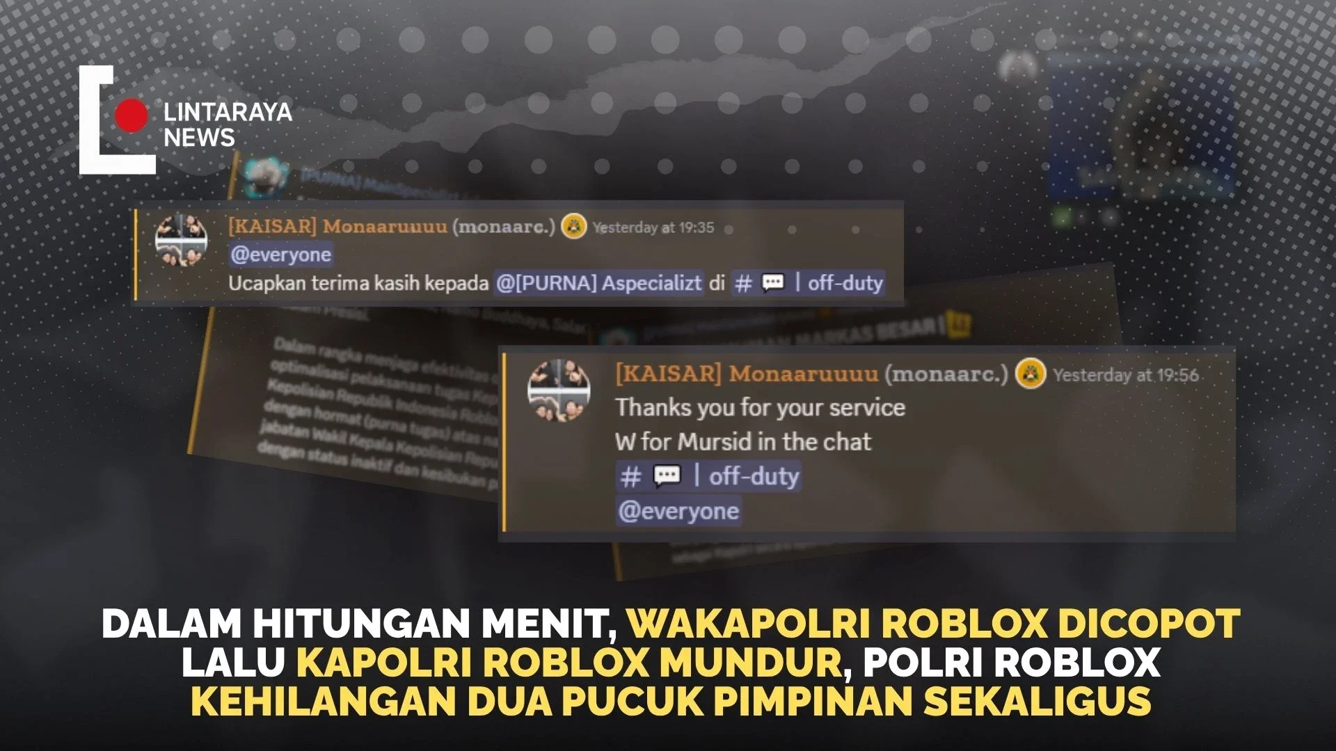 Dalam Hitungan Menit, Wakapolri Roblox Dicopot lalu Kapolri Roblox Mundur, Polri Roblox Kehilangan Dua Pucuk Pimpinan Sekaligus
